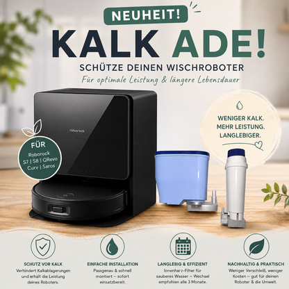 Wasserfilter Adapter für Roborock Saros, QRevo, Curv, S8 und S7 inkl. Kalkfilter
